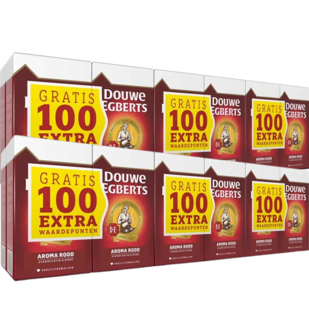 Douwe Egberts Aroma Rood Filterkoffie - Dubbelpak 12 x 1000 gram