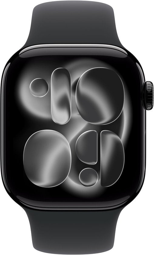 Apple Watch 11 - Wifi - 42mm - Jet Black Aluminium Case with Black Sport Band - M/L