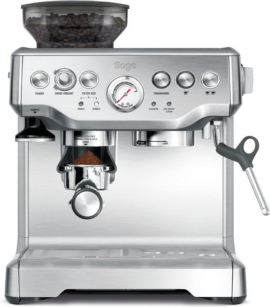 Sage SES875BSS the Barista Express Brushed Stainless Steel - Pistonmachine - incl Temp Control Melkkan - Espressomachine