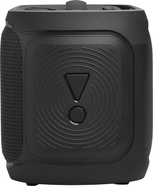 JBL PartyBox On The Go 2 – Draagbare Bluetooth Speaker - Met Draadloze Microfoon - Handige Schouderriem - LED verlichting - Spatwaterdicht - Zwart