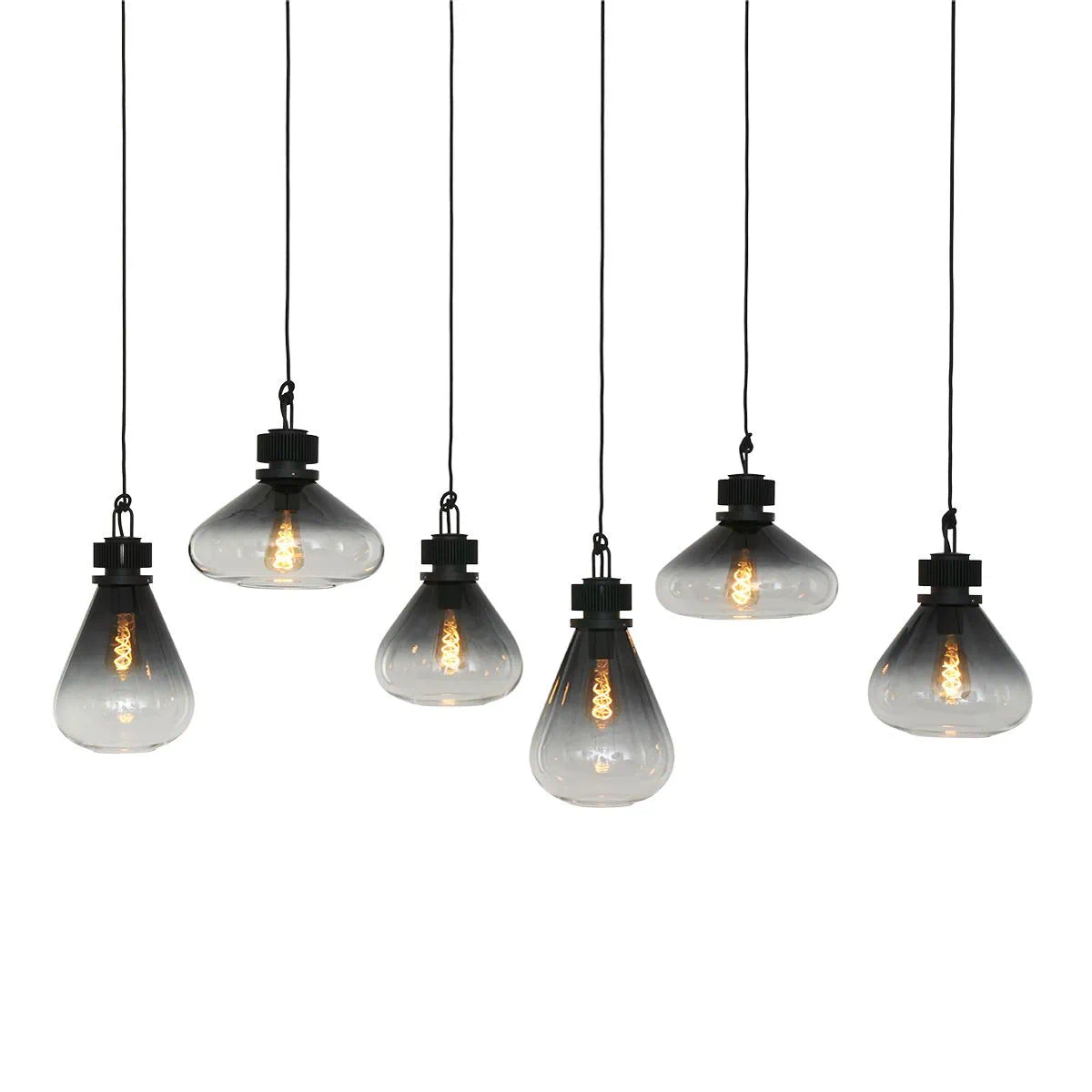 Demeter Hanglamp 6-lichts glas E27
