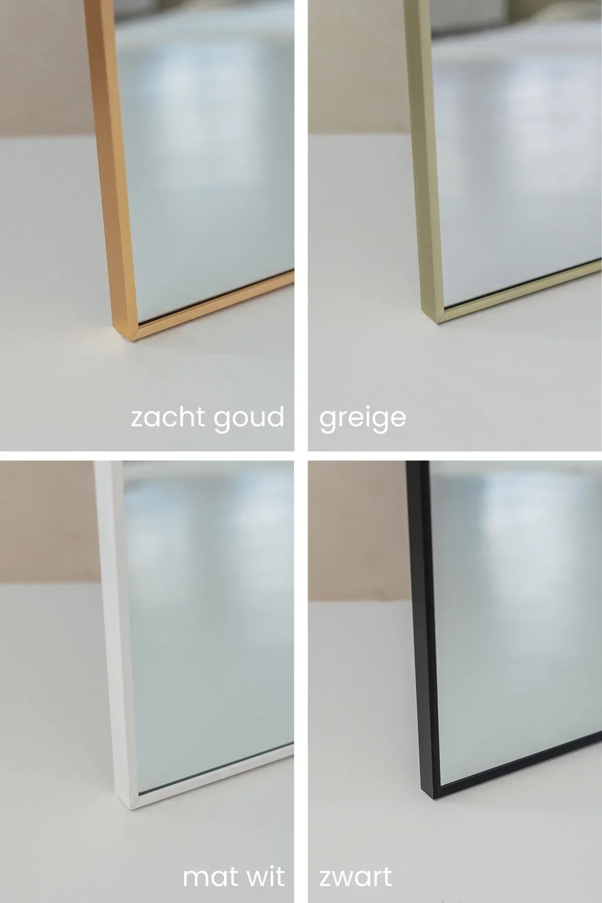 Finn Rechthoekige spiegel 180×80 cm – Zwart