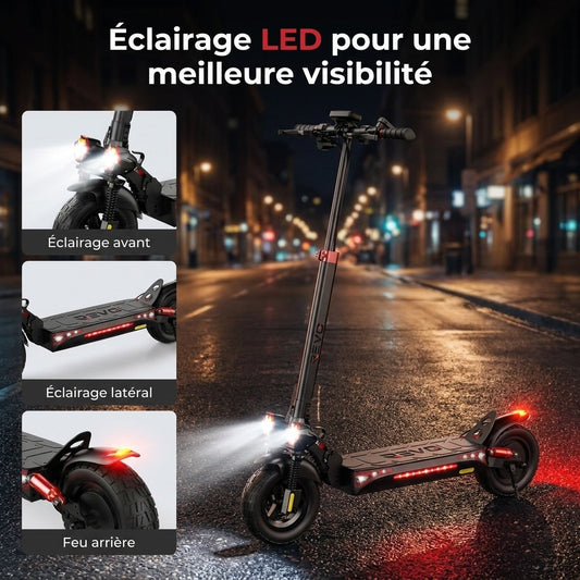 El-løbehjul REVO Titan 800 – 800 W – rækkevidde op til 45 km – 48 V 15 Ah batteri – 10 tommer terrændæk