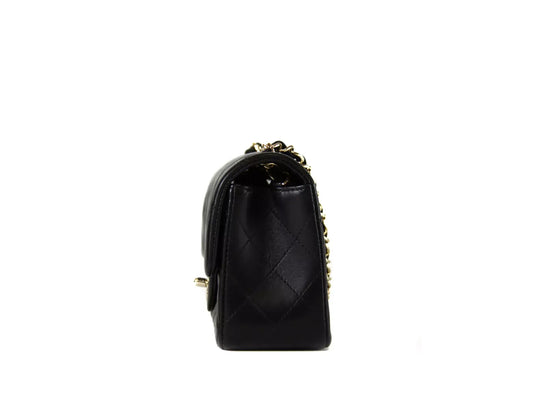 Zwarte Chanel 11.12 Double Flap mini-tas, 20 cm