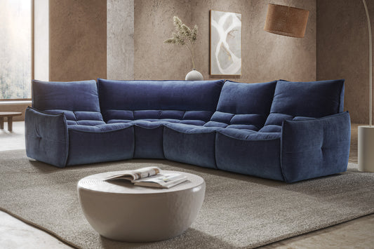 Santoro – 1 Corner 2 Seater Sofa – Blue