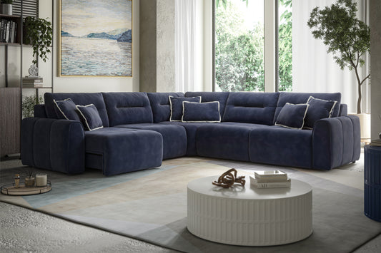 Daxton – 3 Corner 3 Triple Motion Chaise with Storage – Blue