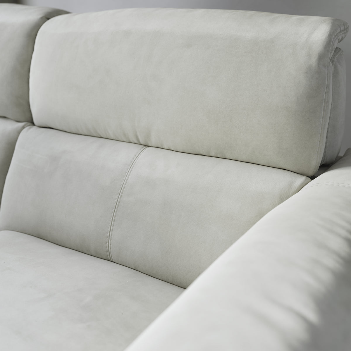 Illinois – 2 Corner 1 Power Recliner Sofa with Power Headrest – Silver