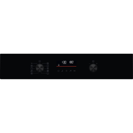 AEG SenseCook Aqua Built In Electric Single Oven - Black - Control panel shot
