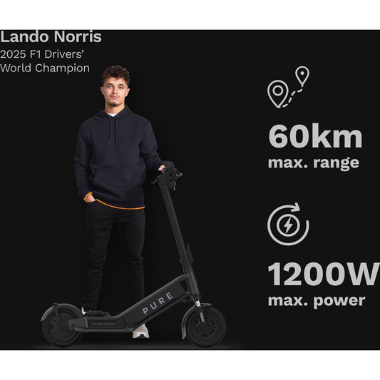 Pure Escape Pro + Suspension Electric Scooter - Annotation - Lando Norris