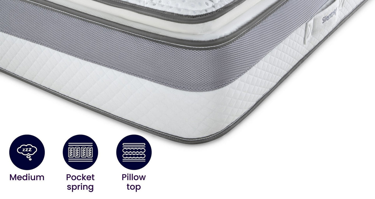 Silentnight 2000 Pocket Memory Cool Pillowtop Mattress – Double (4ft 6) Mattress – image 5