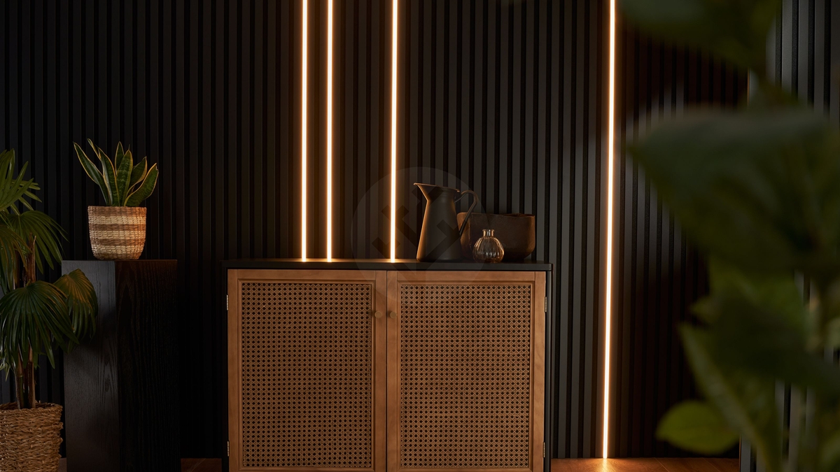 Acupanel® Contemporary Onyx Black Wrapped Acoustic Wall Panels