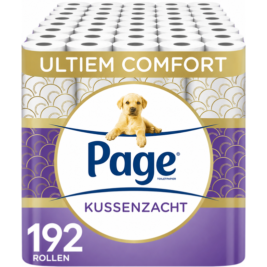 Page toiletpapier - 192 rollen - Kussenzacht wc papier (3-laags) - met extra zijde - Voordeelverpakking