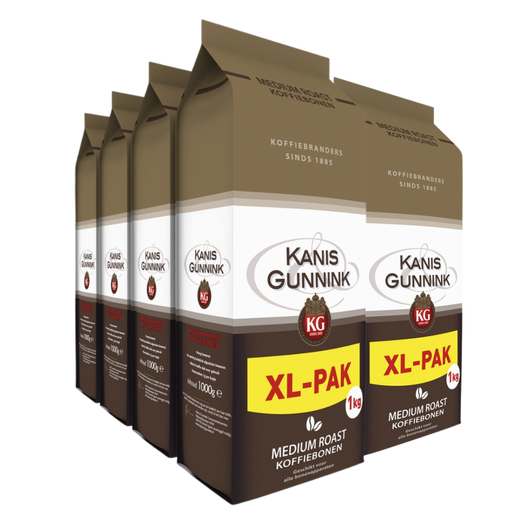 Kanis & Gunnink Medium Roast Koffiebonen - Voordeelverpakking 8 x 1000 gram