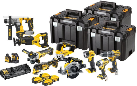 DeWALT DCK1012P4T Accu combiset 10-delig 18V XR 5.0Ah in TSTAK