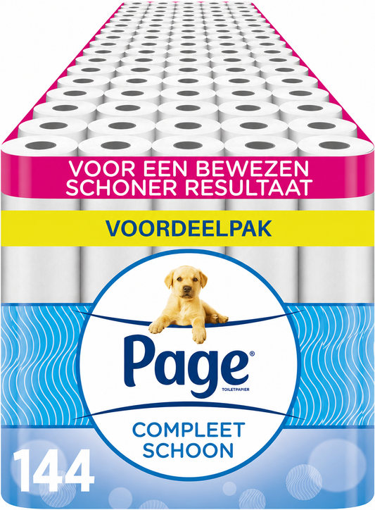 Page®/Scottex® toiletpapier - Compleet Schoon wc papier - 144 rollen - Voordeelverpakking