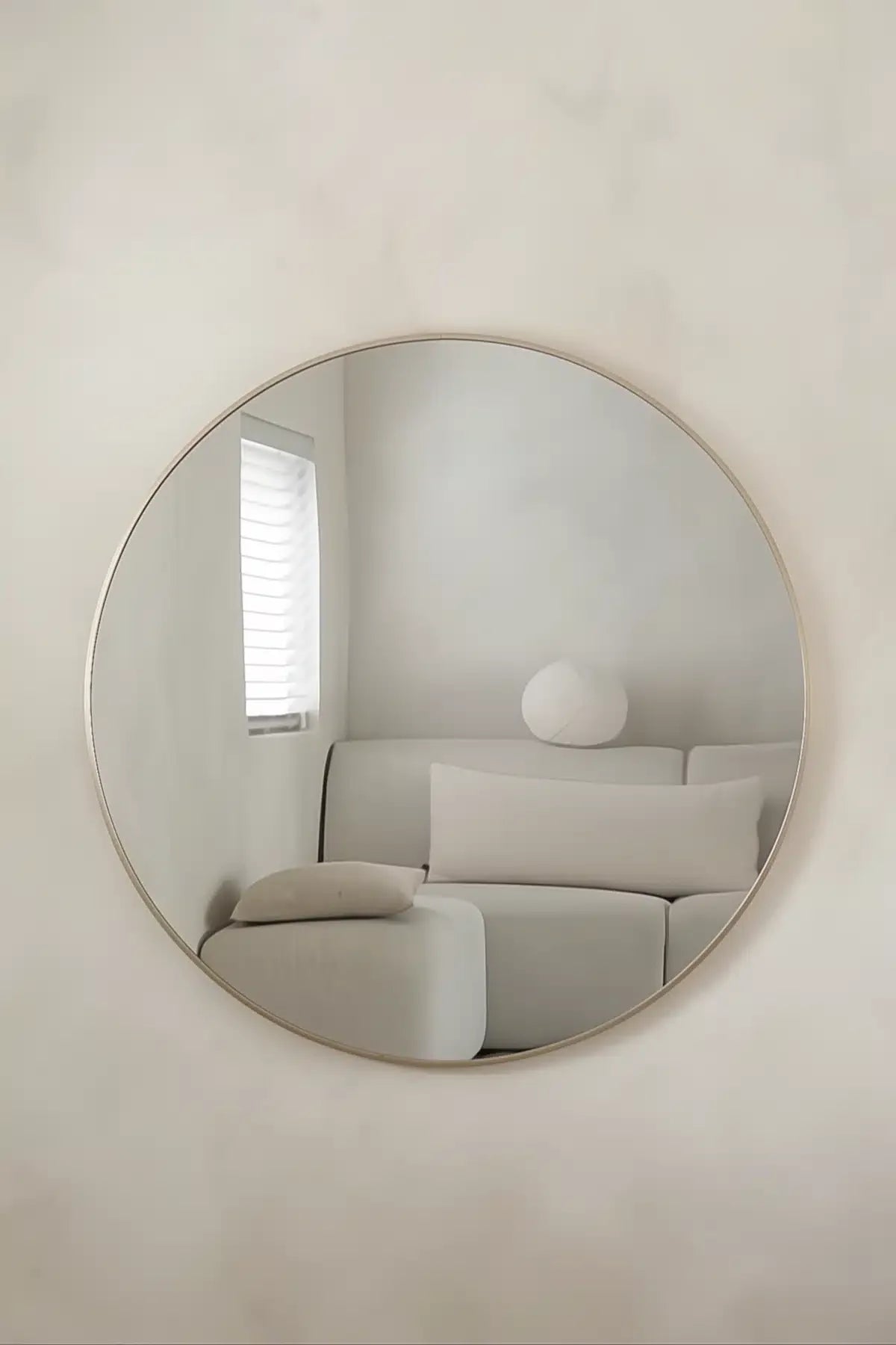 Nea Ronde spiegel 80 cm – Greige