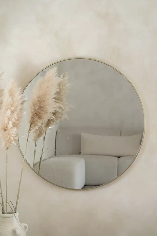 Nea Ronde spiegel 80 cm – Greige
