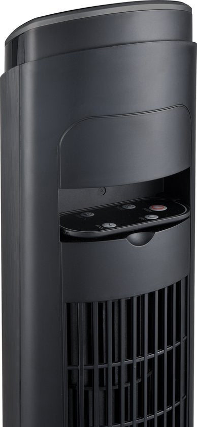 CoolHome CF2203 Design Ventilator Zwart - Torenventilator - Afstandsbediening en Timer - Kolomventilator met Luchtreiniger - Dimbaar LED-scherm - Ventilator Staand