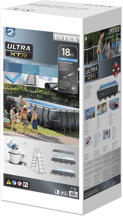 Intex Ultra XTR Rechthoekig Opzetzwembad Set - 549 x 274 x 132 cm met zand filter pomp