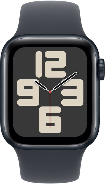 Apple Watch SE 2024 40mm Midnight Aluminium Case with Midnight Sport Band - S/M
