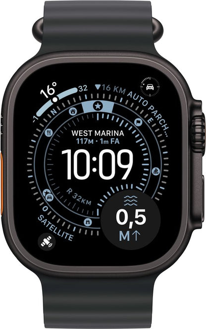 Apple Watch Ultra 3 Cellular 49mm Black Titanium Case with Black Ocean Band