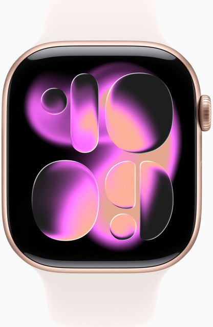Apple Watch 11 - Wifi - 42mm - Rose Goudkleurig Aluminium Case with Light Blush Sport Band - S/M