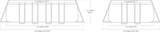 Intex Ultra XTR Rechthoekig Opzetzwembad Set - 549 x 274 x 132 cm met zand filter pomp