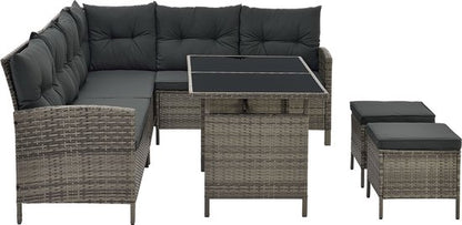 Polyrotan Loungeset - Manacor - Grijs