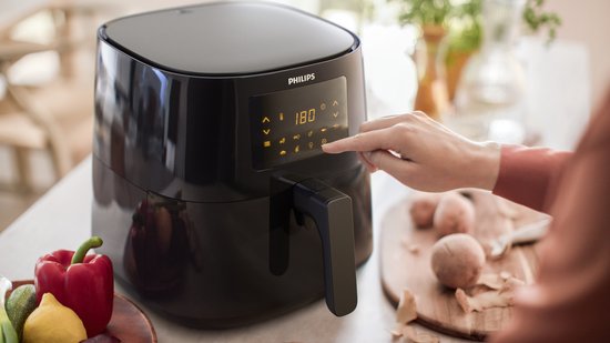 Philips Airfryer Essential 3000 Series - HD9270/96 - 6,2 liter (XL) - Heteluchtfriteuse - Warmhoudfunctie - 14 in 1 kookfuncties - Met spiesjes & grillrooster