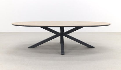 Jasmine Black/GI Edison 8-persoons dining tuinset 280x140 cm.