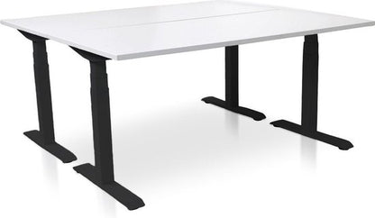 Zit-sta bureau elektrisch verstelbaar - MRC PRO NEN-EN 527 | 180 x 80 cm | frame zwart - blad wit | Memory functie met USB | 150kg draagvermogen