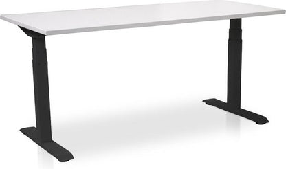 Zit-sta bureau elektrisch verstelbaar - MRC PRO NEN-EN 527 | 180 x 80 cm | frame zwart - blad wit | Memory functie met USB | 150kg draagvermogen