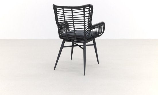 Jasmine Black/GI Edison 8-persoons dining tuinset 280x140 cm.