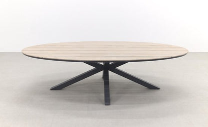 Jasmine Black/GI Edison 8-persoons dining tuinset 280x140 cm.
