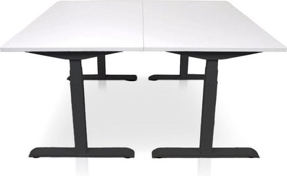 Zit-sta bureau elektrisch verstelbaar - MRC PRO NEN-EN 527 | 180 x 80 cm | frame zwart - blad wit | Memory functie met USB | 150kg draagvermogen
