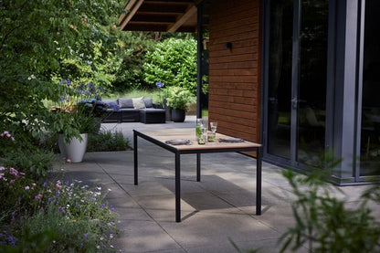 Keter Porto Diningset - Signature Porto Tafel en 6 Noa Tuinstoelen - Ashwood/Vintage Groen