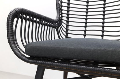 Jasmine Black/GI Edison 8-persoons dining tuinset 280x140 cm.
