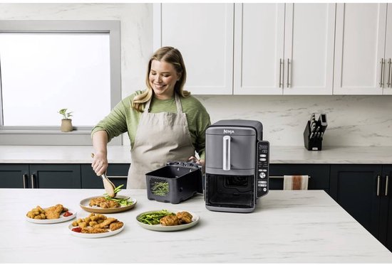 Ninja Double Stack Airfryer XXL - 9.5 Liter - Dubbele Gestapelde Lades - 6 Programma's - Inclusief Kookrekjes - SL400EU