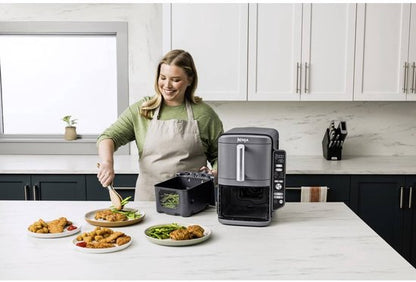 Ninja Double Stack Airfryer XXL - 9.5 Liter - Dubbele Gestapelde Lades - 6 Programma's - Inclusief Kookrekjes - SL400EU