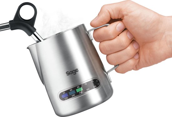 Sage SES875BSS the Barista Express Brushed Stainless Steel - Pistonmachine - incl Temp Control Melkkan - Espressomachine