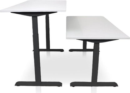 Zit-sta bureau elektrisch verstelbaar - MRC PRO NEN-EN 527 | 180 x 80 cm | frame zwart - blad wit | Memory functie met USB | 150kg draagvermogen