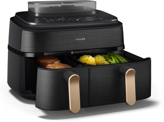 Philips 5000 series NA552/00 - Dubbele heteluchtfriteuse - 9L - 2750W - Zwart