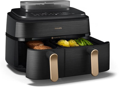 Philips 5000 series NA552/00 - Dubbele heteluchtfriteuse - 9L - 2750W - Zwart