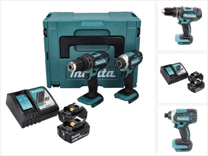 Makita DLX2131TJ 18V Li-Ion Combiset - Accuboormachine met klopfunctie (DHP482) & Slagschroevendraaier (DTD152) (2x 5.0Ah Accu) in Mbox