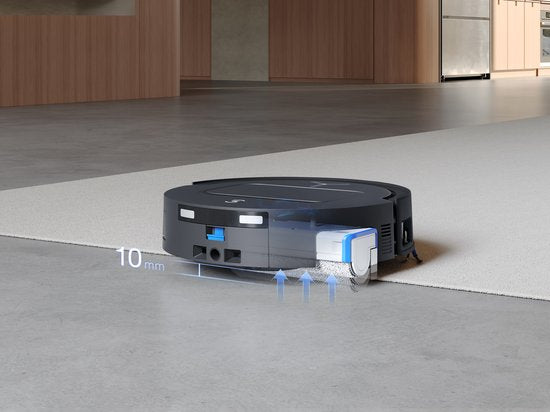 ECOVACS - DEEBOT T80 Omni - Stofzuig en dweilrobot (zwart) - 18.000 Pa zuigkracht- Zelfreinigende Robotstofzuiger met Warmwater – Dweilsysteem - Automatisch Leegstation - Geschikt voor dierenharen
