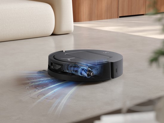 ECOVACS - DEEBOT T80 Omni - Stofzuig en dweilrobot (zwart) - 18.000 Pa zuigkracht- Zelfreinigende Robotstofzuiger met Warmwater – Dweilsysteem - Automatisch Leegstation - Geschikt voor dierenharen