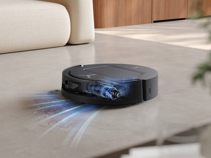 ECOVACS - DEEBOT T80 Omni - Stofzuig en dweilrobot (zwart) - 18.000 Pa zuigkracht- Zelfreinigende Robotstofzuiger met Warmwater – Dweilsysteem - Automatisch Leegstation - Geschikt voor dierenharen