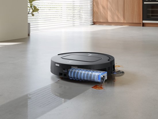 ECOVACS - DEEBOT T80 Omni - Stofzuig en dweilrobot (zwart) - 18.000 Pa zuigkracht- Zelfreinigende Robotstofzuiger met Warmwater – Dweilsysteem - Automatisch Leegstation - Geschikt voor dierenharen