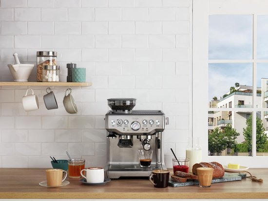 Sage SES875BSS the Barista Express Brushed Stainless Steel - Pistonmachine - incl Temp Control Melkkan - Espressomachine