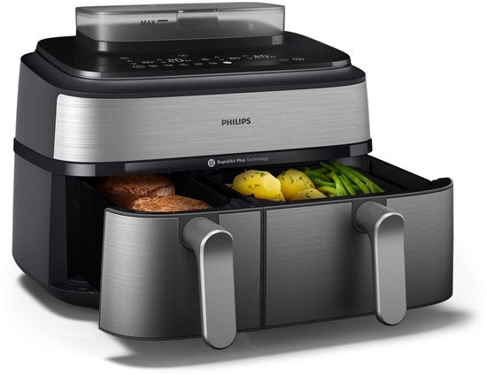 Philips 5000 series NA552/00 - Dubbele heteluchtfriteuse - 9L - 2750W - Zwart